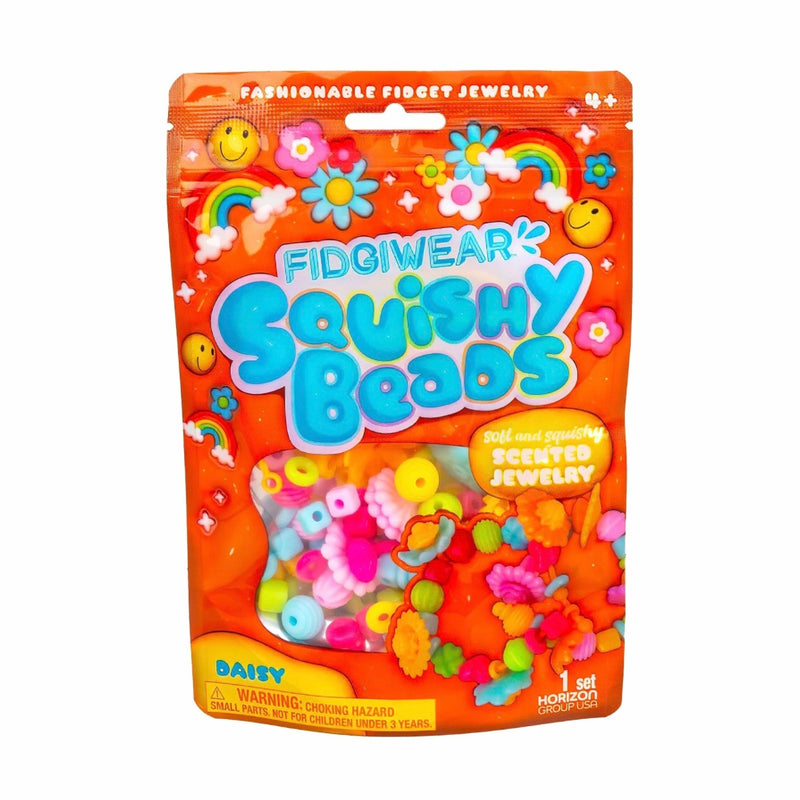 Fidgiwear Squishy Beads Soft and Squishy Scented Daisy Orange Theme