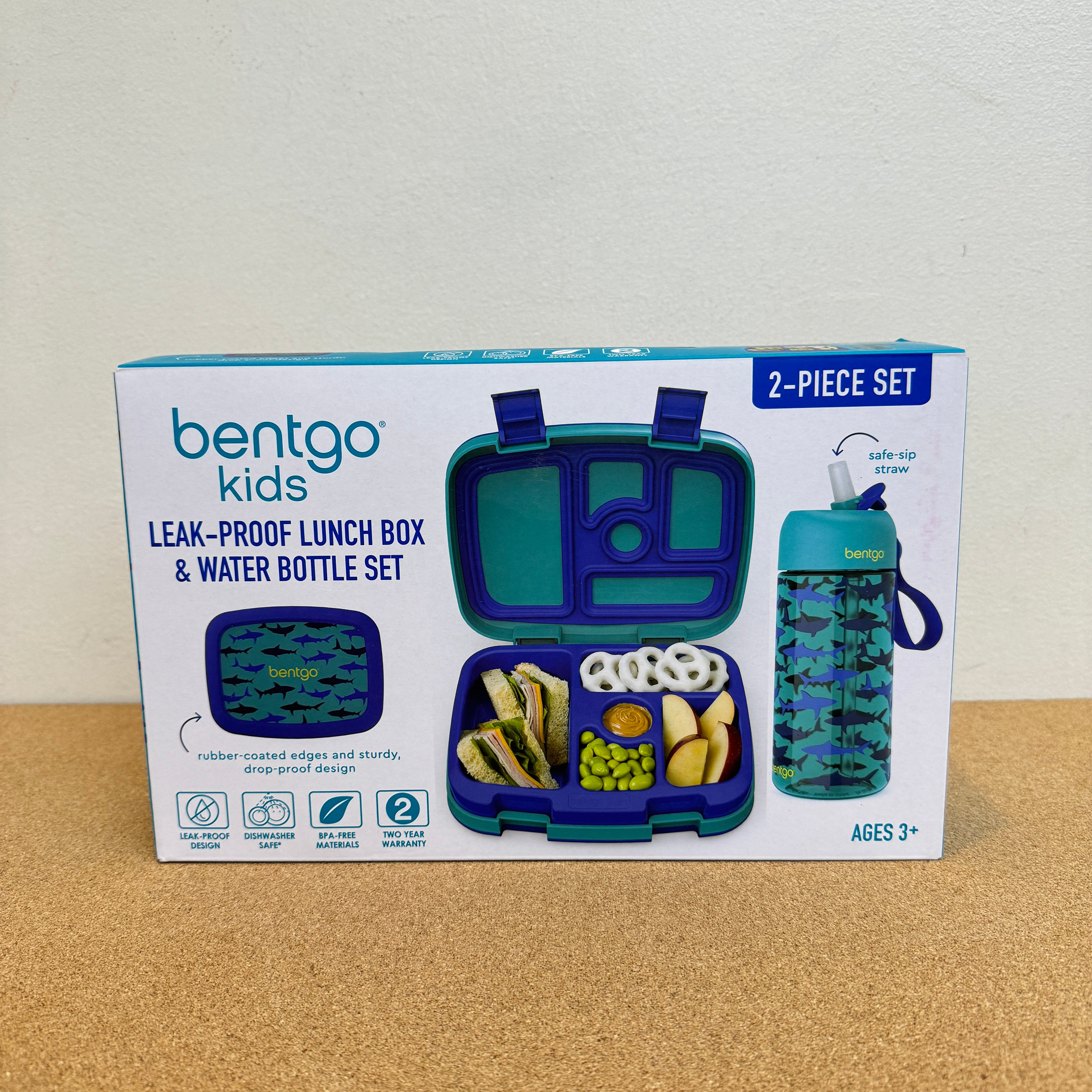 Bentgo Kids Lunchbox & Water Bottle Set - Shark