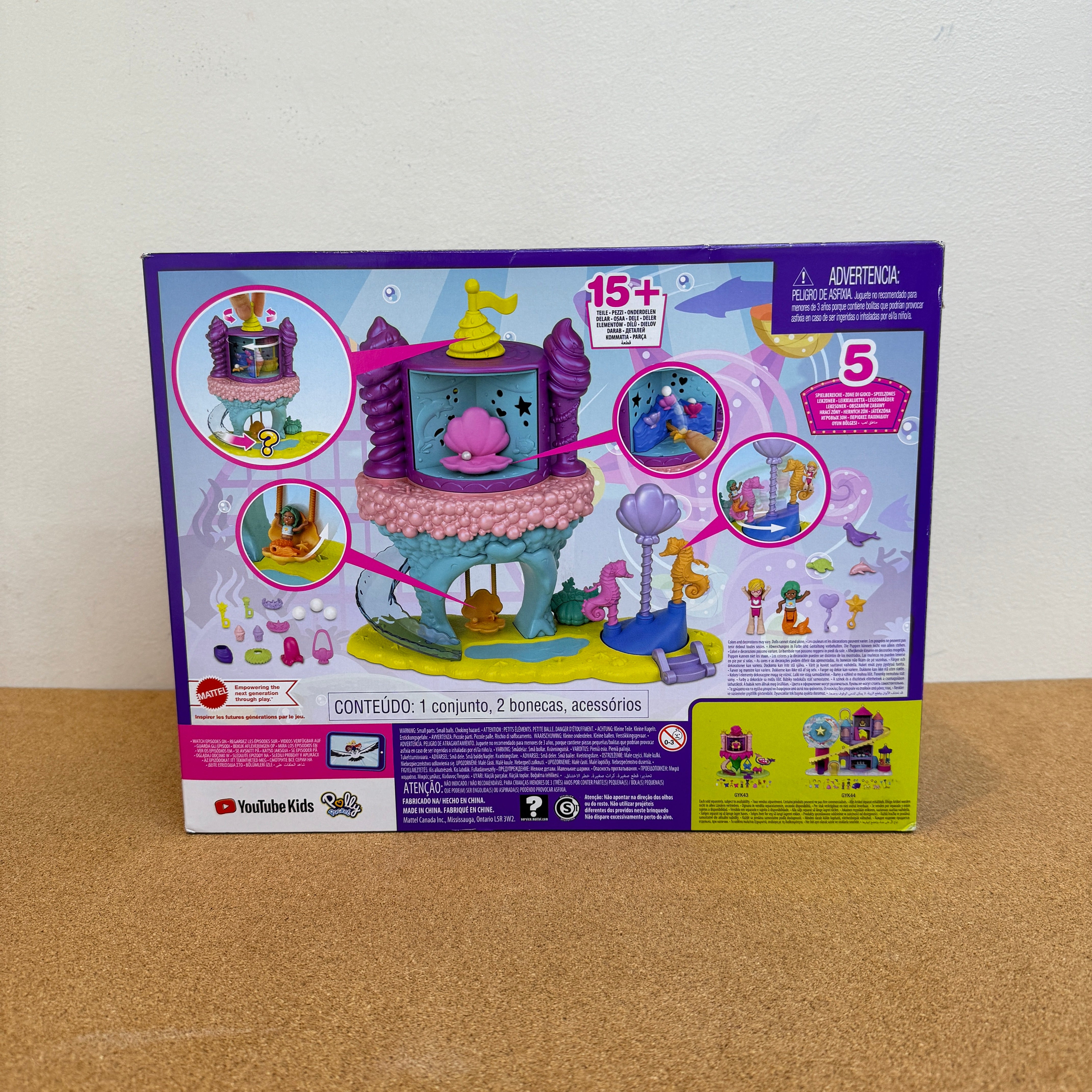 Polly Pocket Rainbow Funland Mermaid Cove Ride