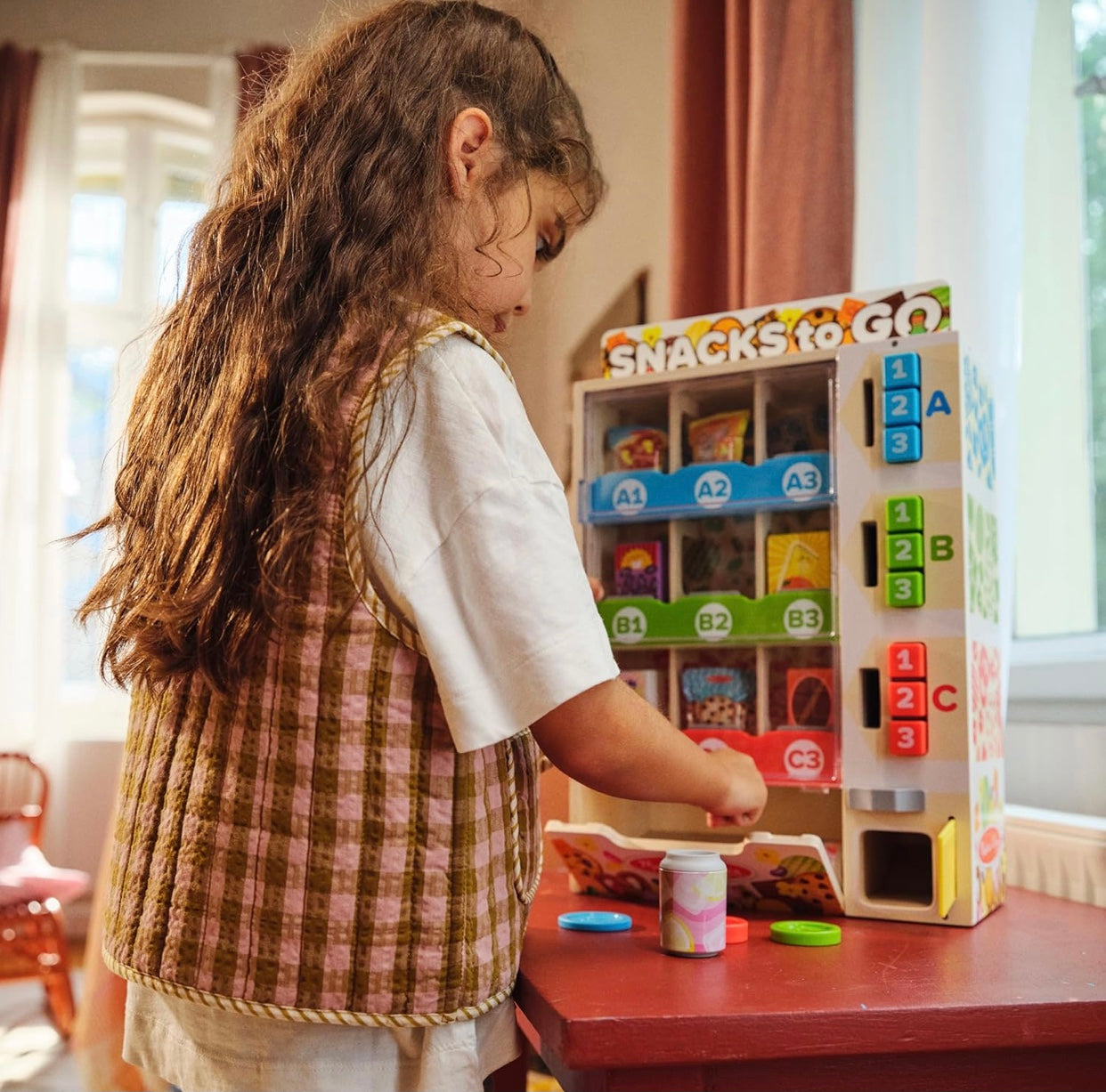 Melissa & Doug Sort-Stock-Select Wooden Vending Machine Playset