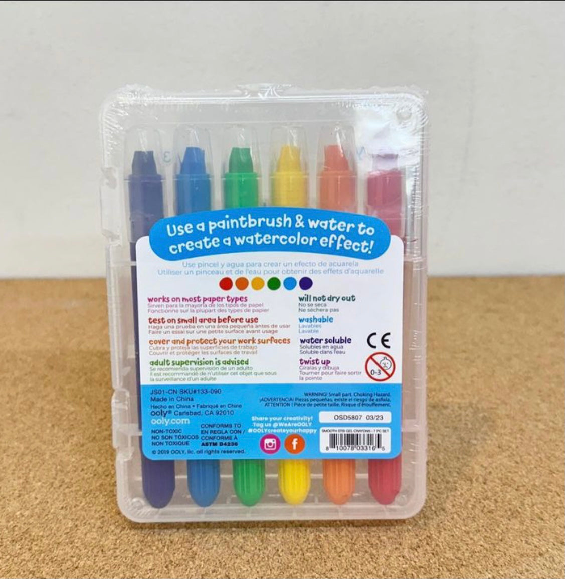 Ooly Smooth Stix WaterColor Gel Set of 6