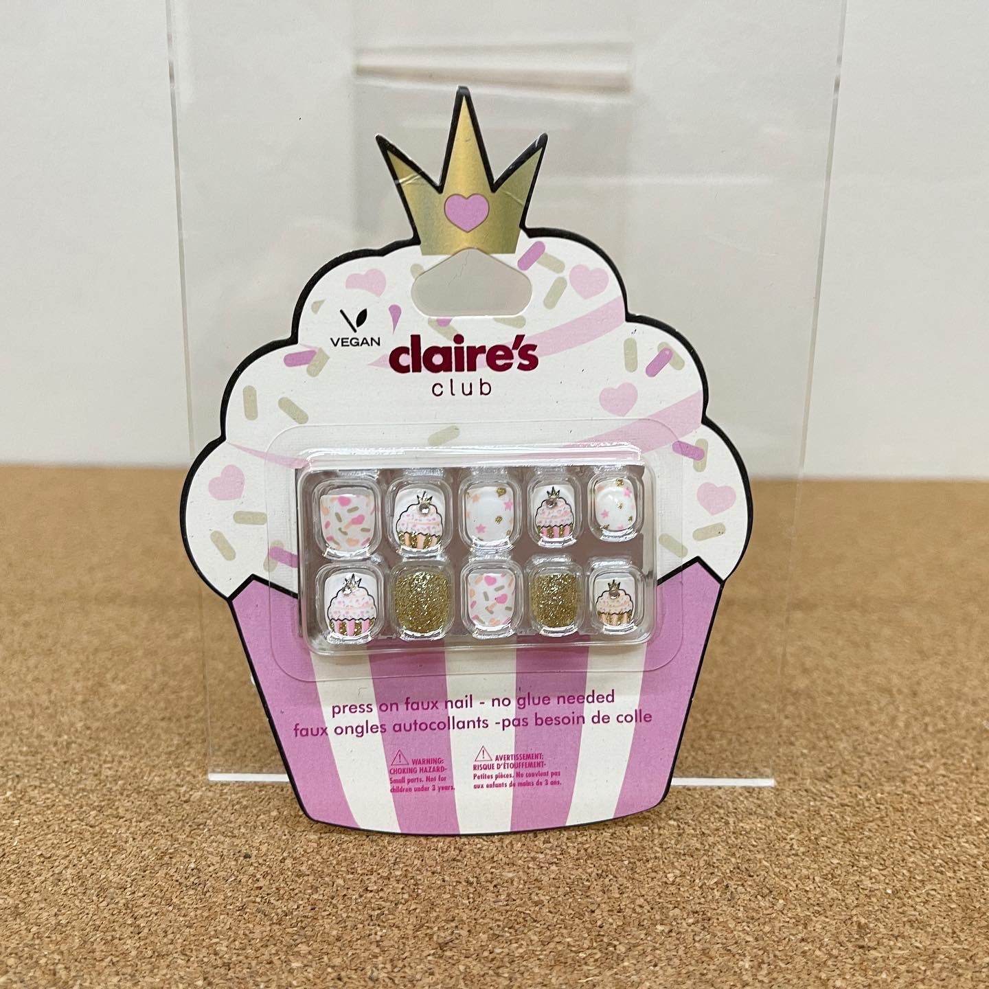 Claire’s Birthday Cupcake Press On Faux Nail