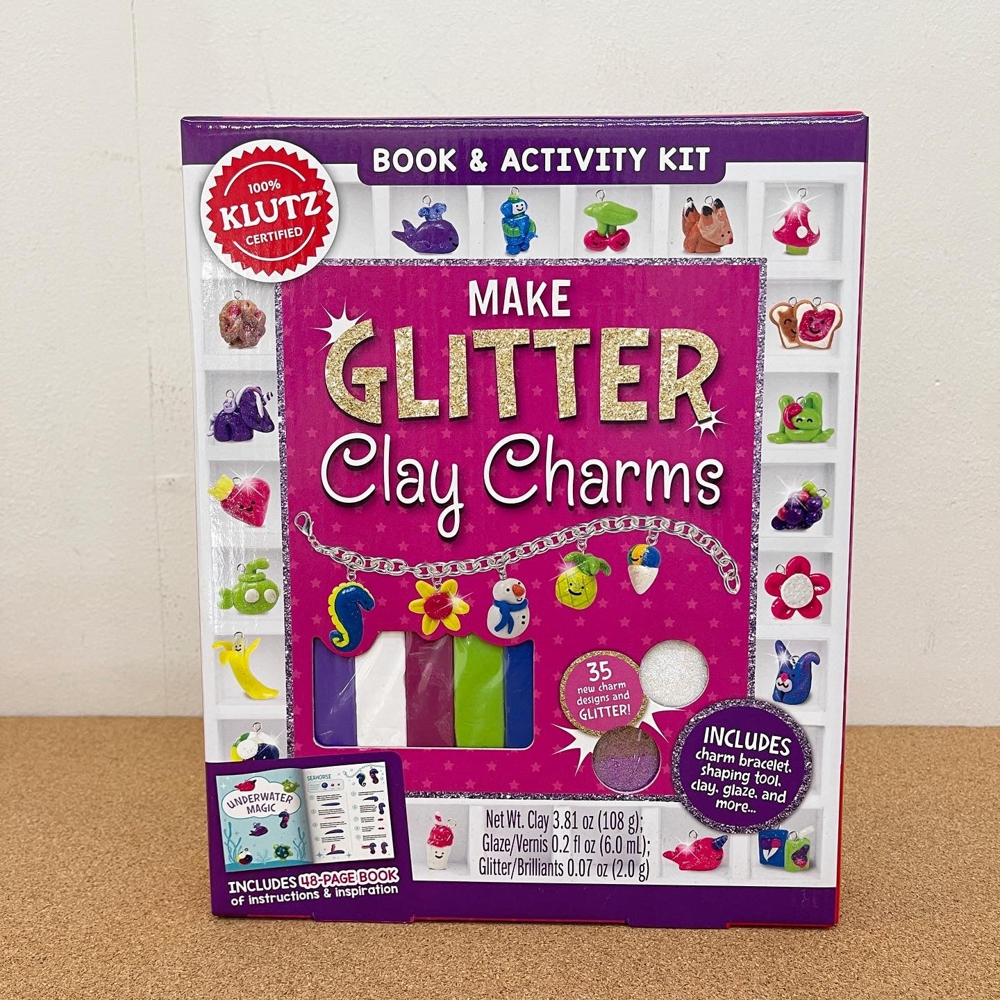 Klutz Make Glitter Clay Charms Craft Kit