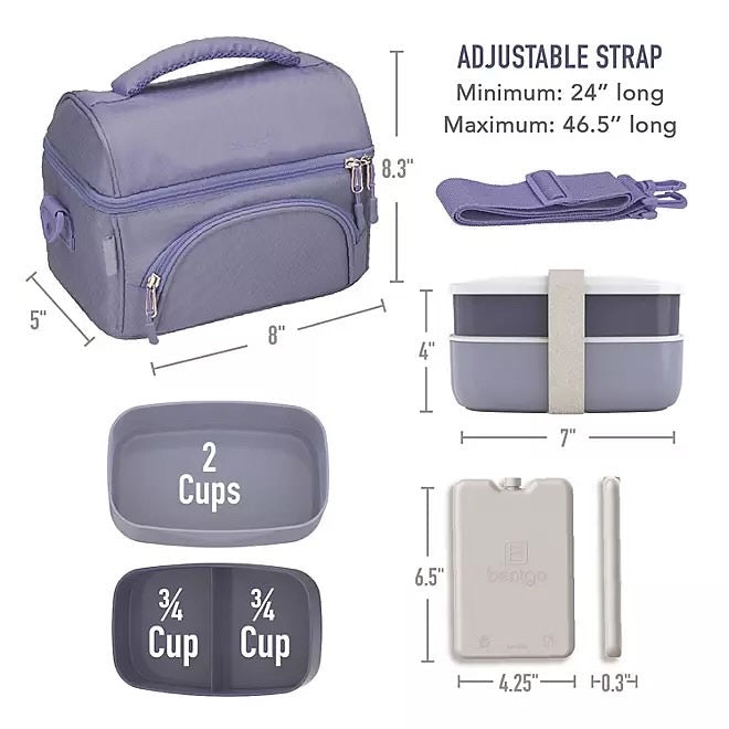 Bentgo Deluxe Insulated Lunch Set-Slate