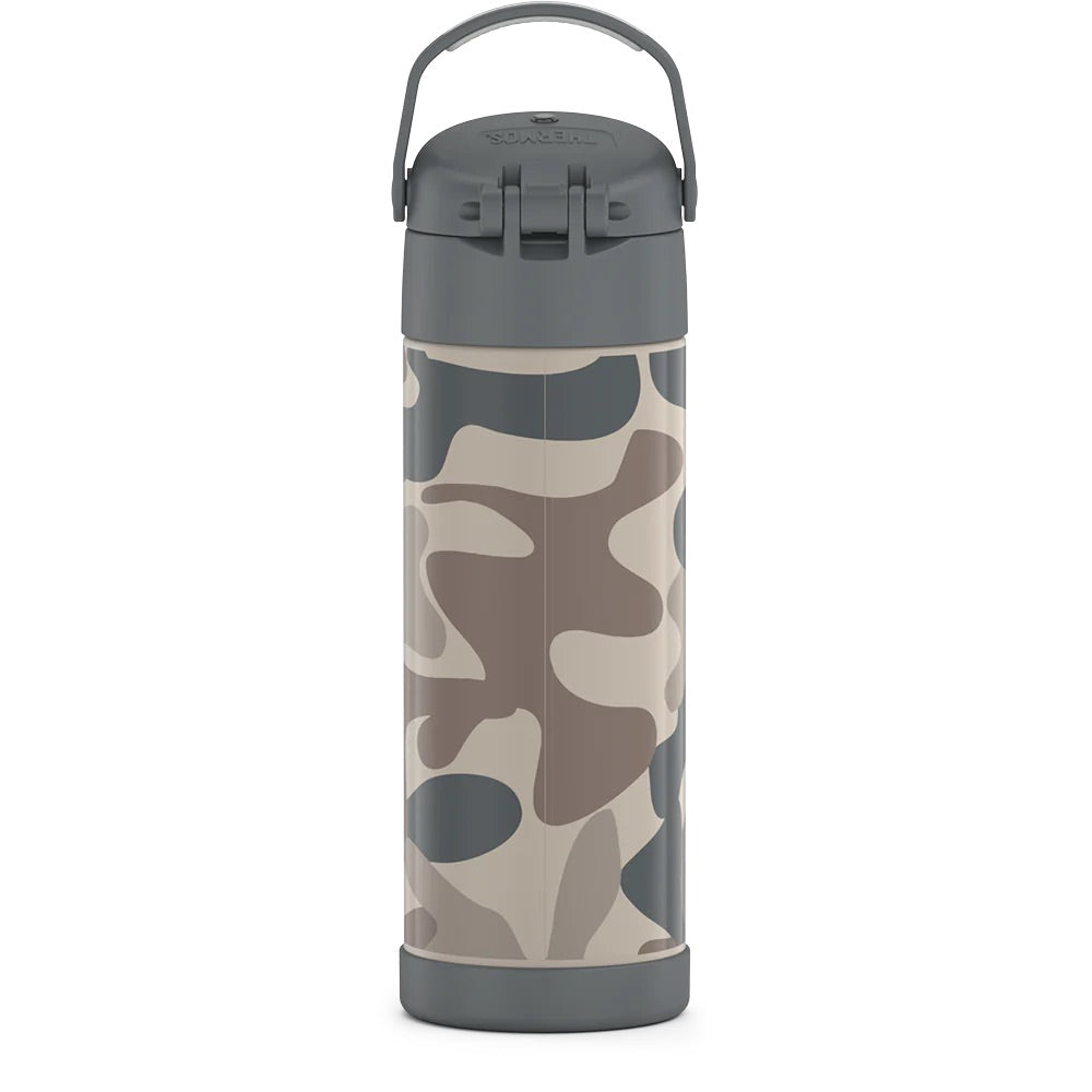 Thermos 16oz Funtainer Water Bottle Spout- Cammo Gray