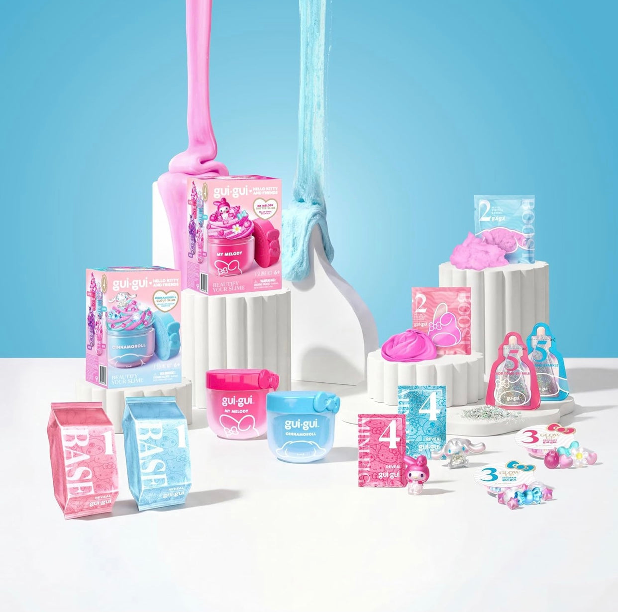 GUI GUI My Melody Butter Slime & Cinnamoroll Cloud Slime Kit 2Pack