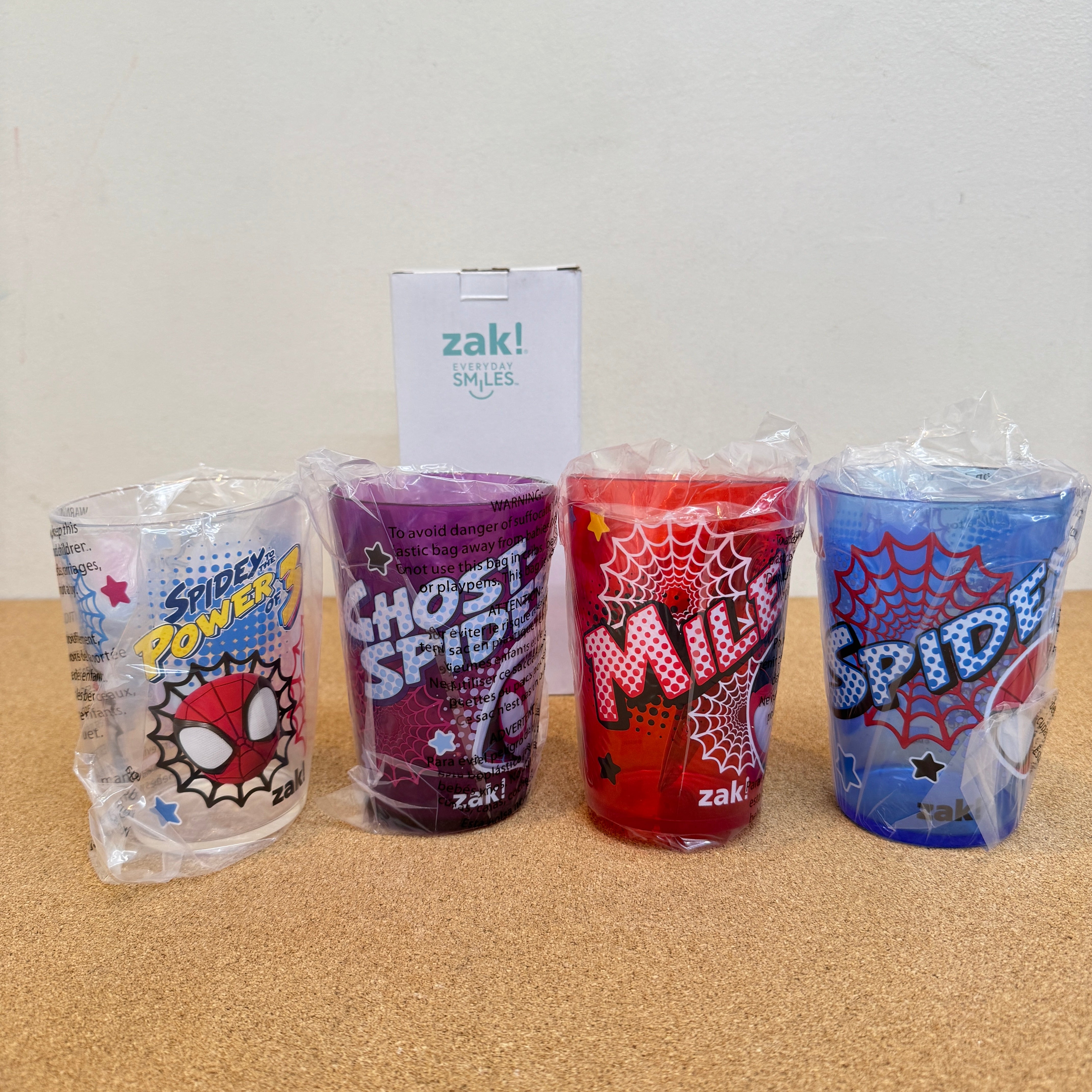 Zak Design Marvel Spiderman Plastic Cups Set 4Pk 14.5 Oz