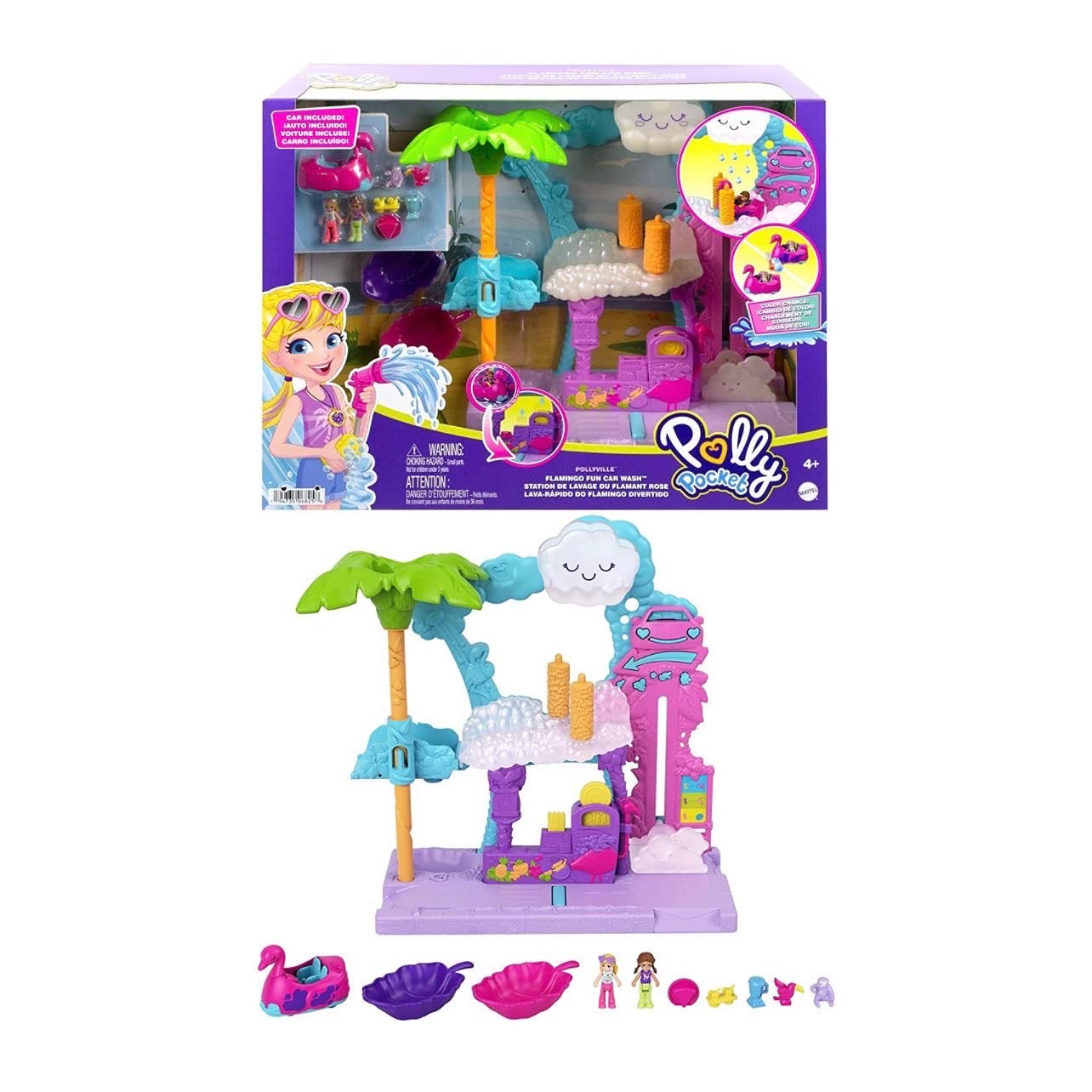 Polly Pocket Flamingo Fun Car Wash