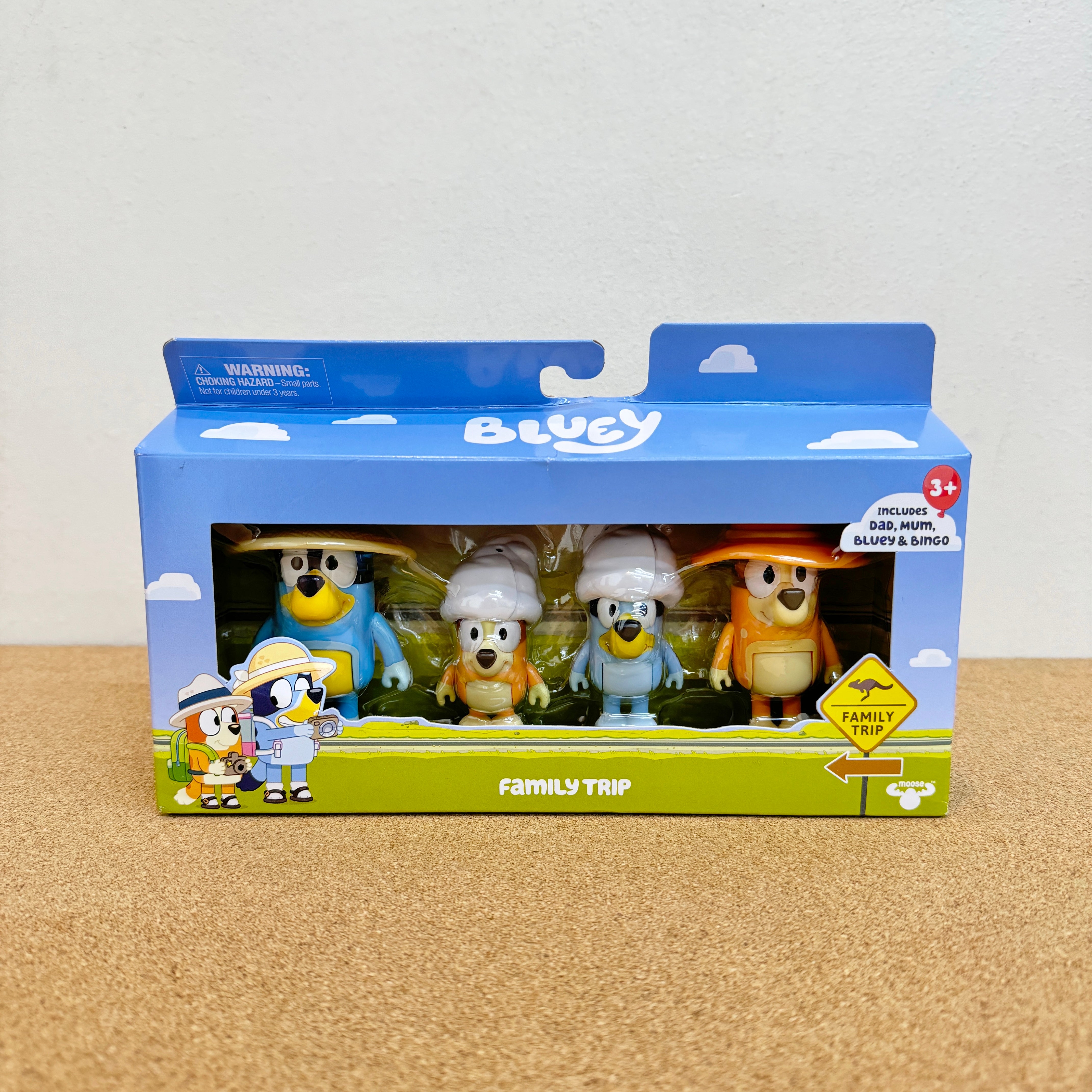 Bluey Family Trip Figure 4PK