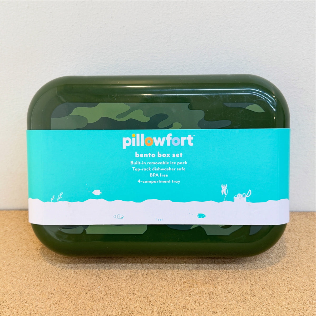 Pillowfort Bento Box 26fl oz Food Storage- Green