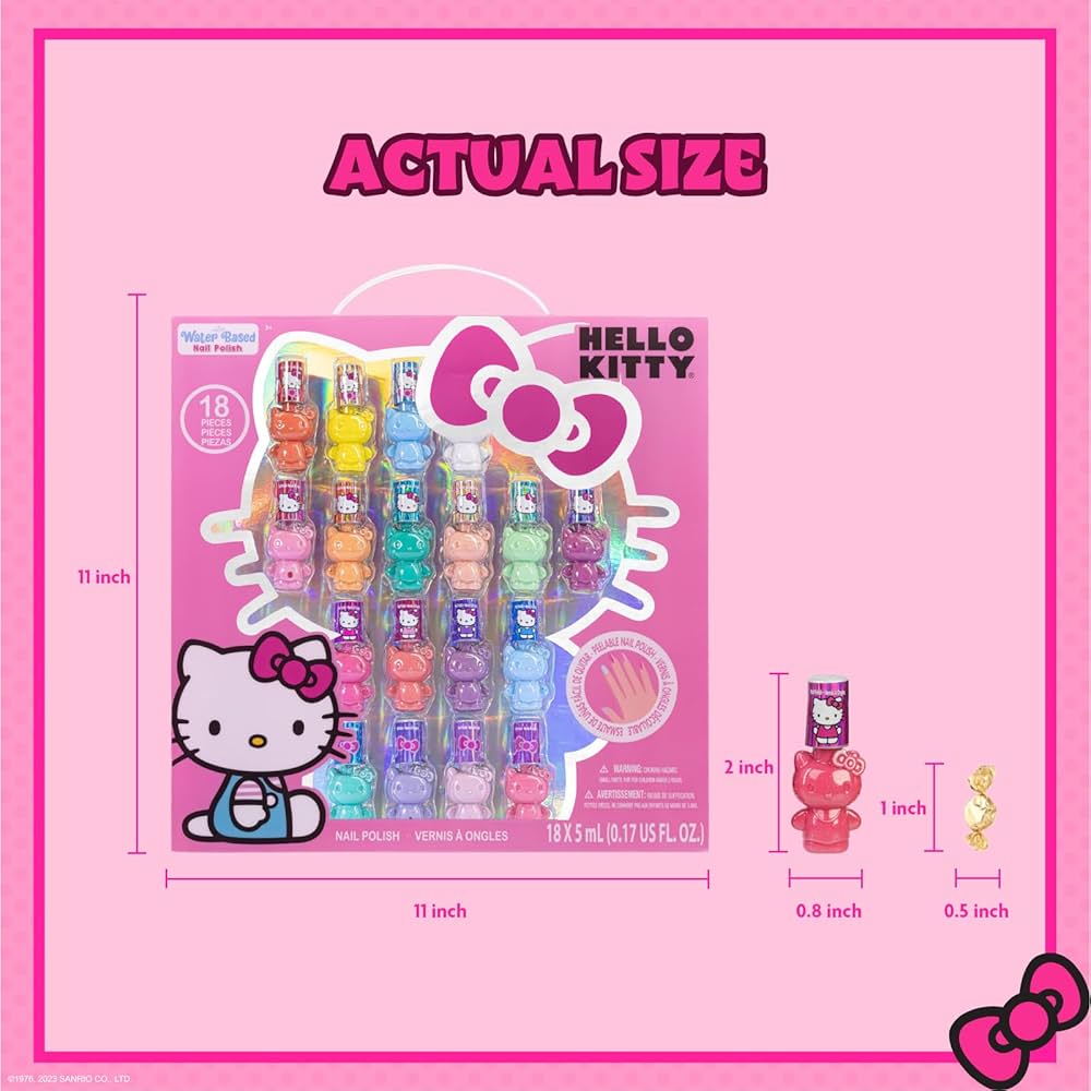 Townley Girl Hello Kitty Peel-Off Nail Polish Set
