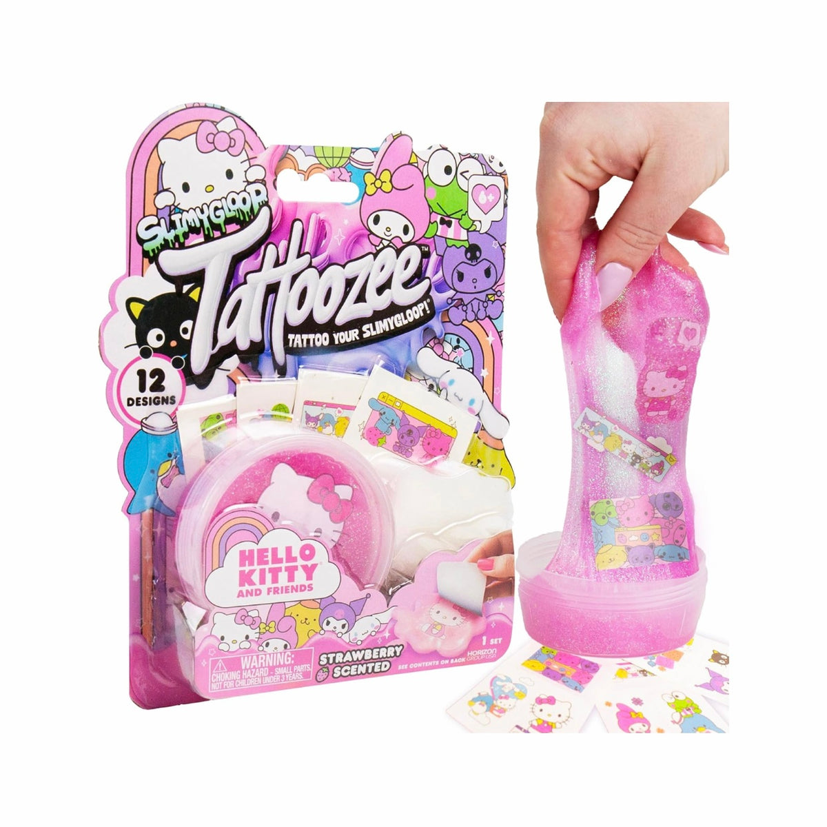 Slimygloop Tattoozee Hello Kitty and Friends Tattoo Transfer Slime Kit