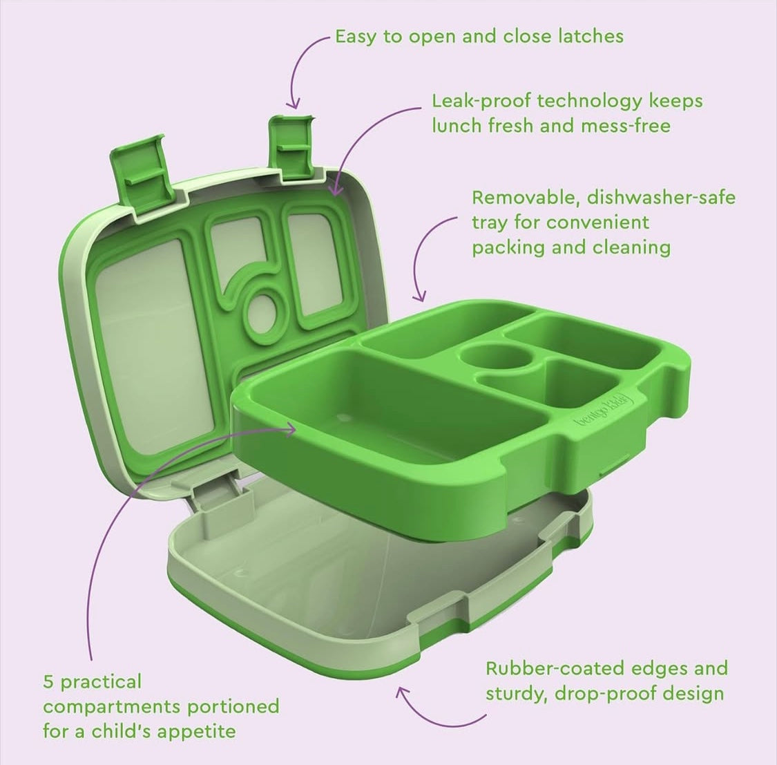 Bentgo Kids Lunch Box - Green