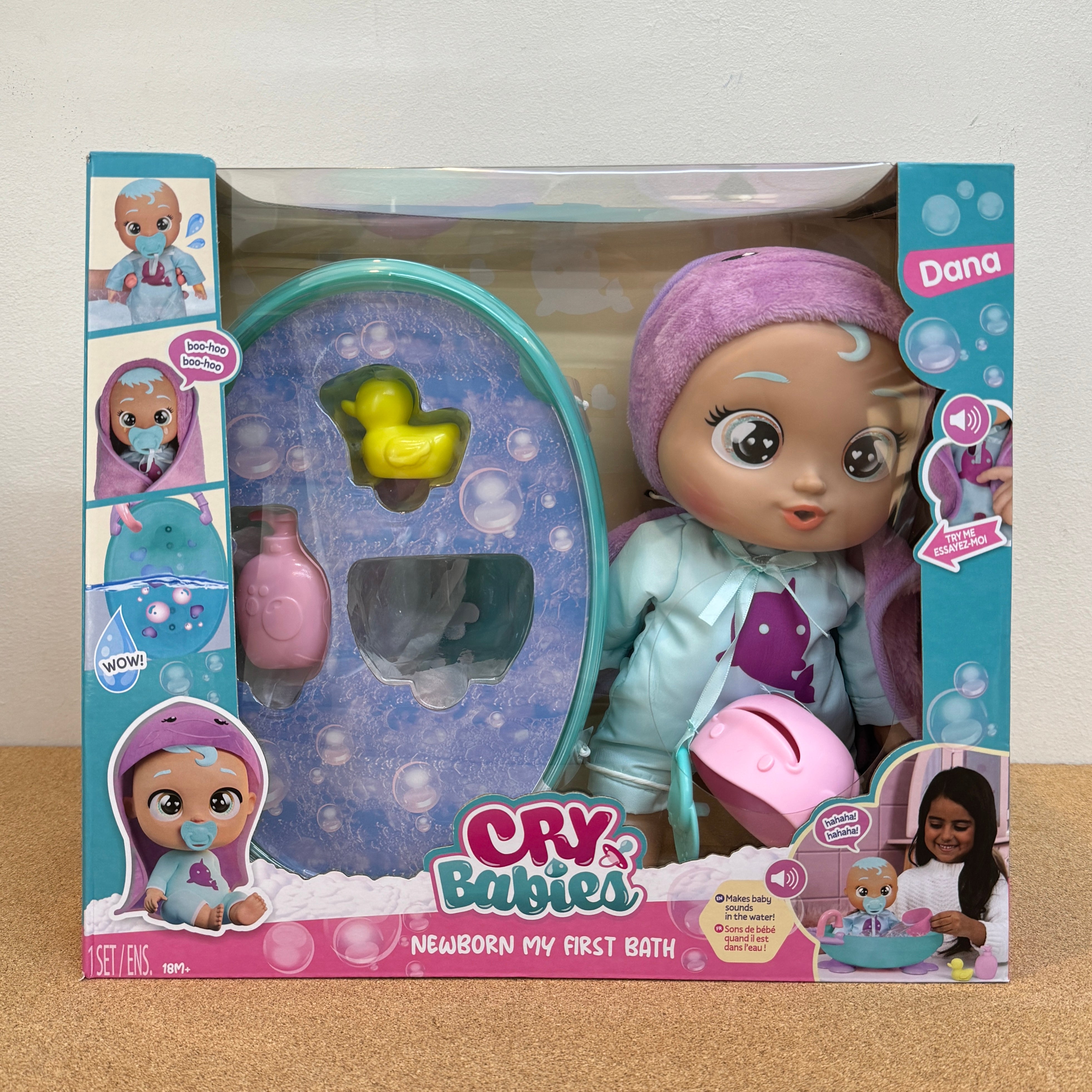 Crybabies Newborn My First Bath Dana Baby Doll