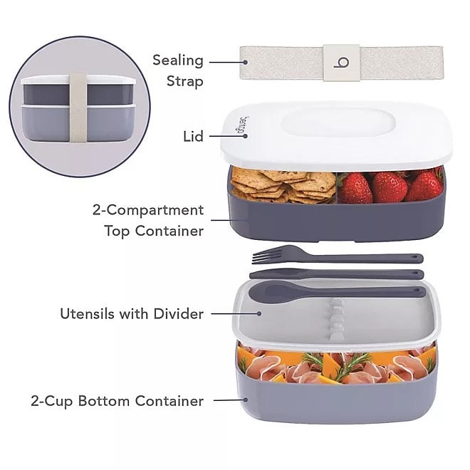 Bentgo Deluxe Insulated Lunch Set-Slate