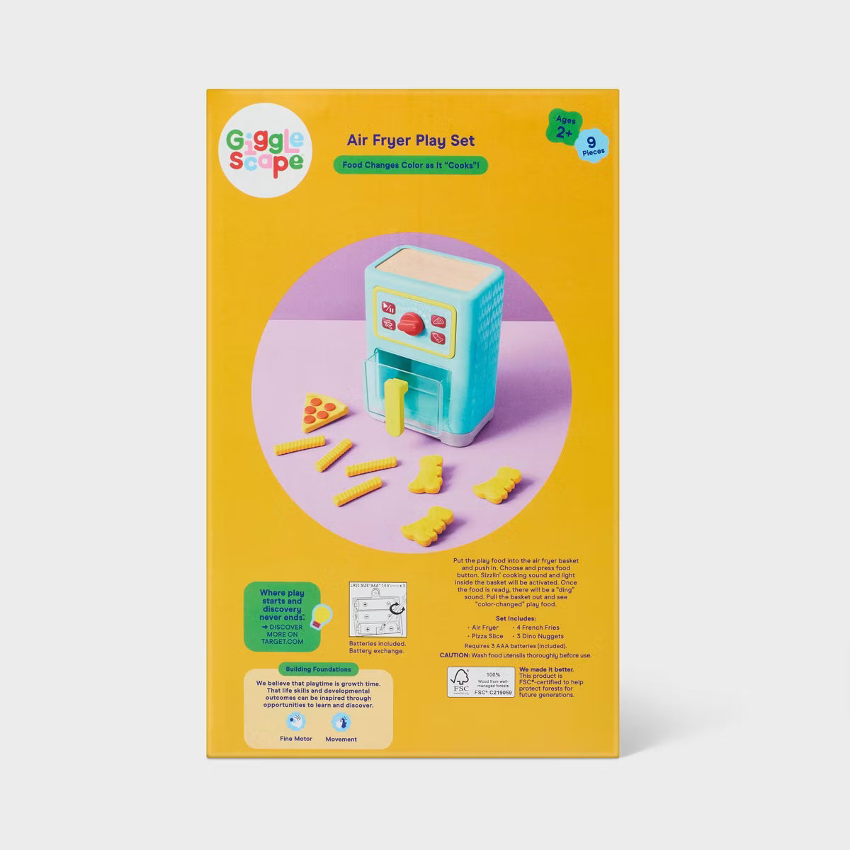 Gigglescape Air Fryer Play Food Set