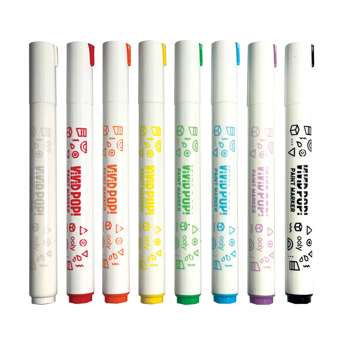 Ooly Vivid Pop! Water Based Paint Markers Set of 8