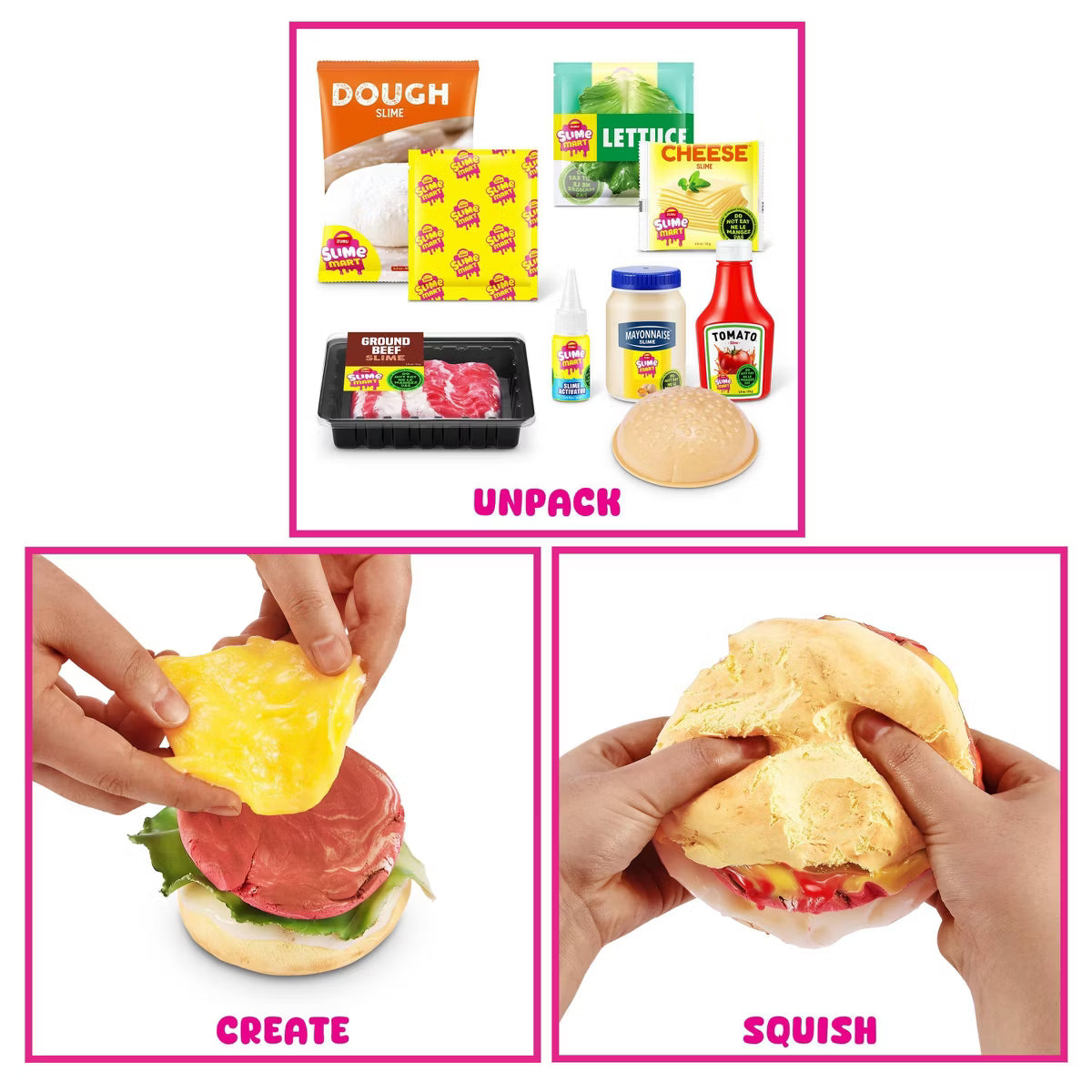 Slime Mart Small Basket Burger Craft Kit
