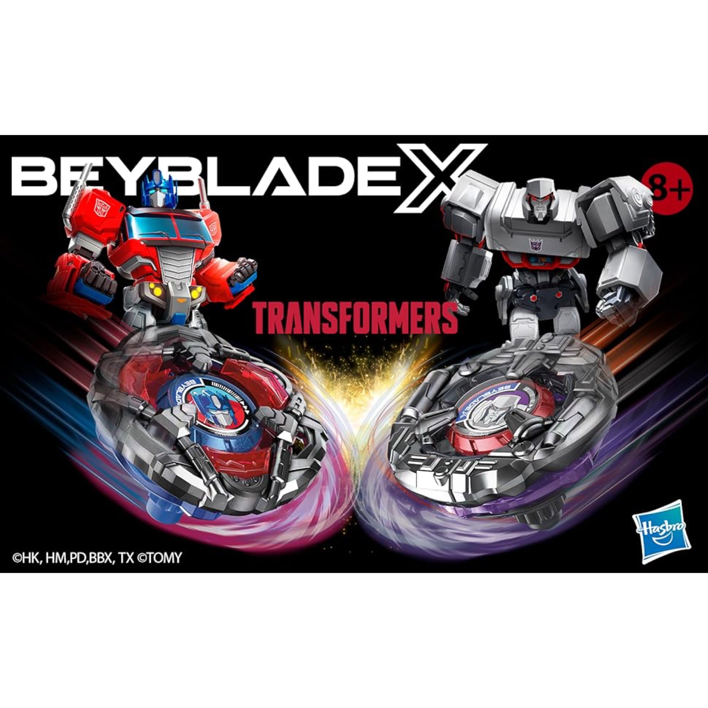 Beyblade x Transformers Collab Optimus Prime 4-60P vx Megatron 4-80B Multipack