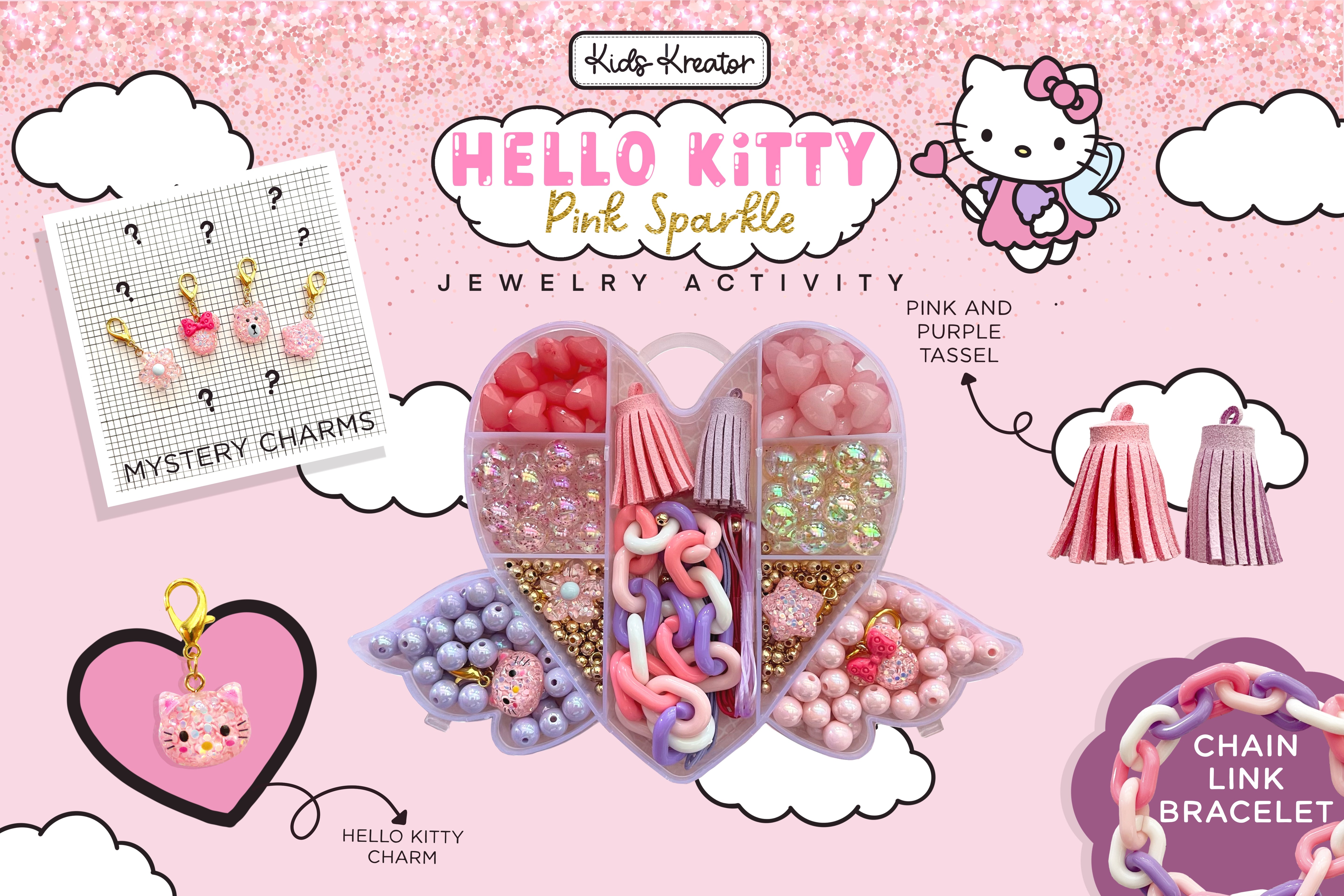 Kids Kreator Hello Kitty Pink Sparkle Jewelry Activity